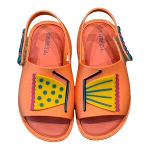 Mini Melissa Mia Fabula Coral Sandals